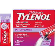 Hạ sốt, giảm đau dạng gói bột hòa tan Tylenol Children's Dissolve Packs  30 gói